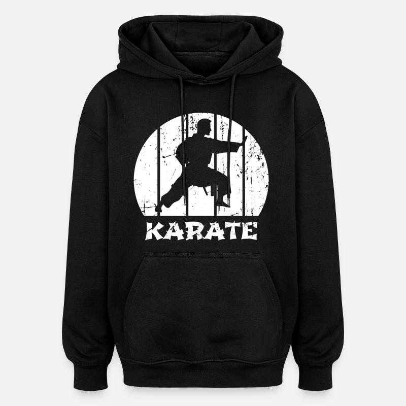 Karatéka - Sweat à capuche oversize unisexe - noir
