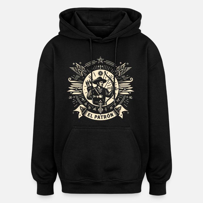 El Patrón Bogenschütze Icon - Oversized Unisex Hoodie - Schwarz