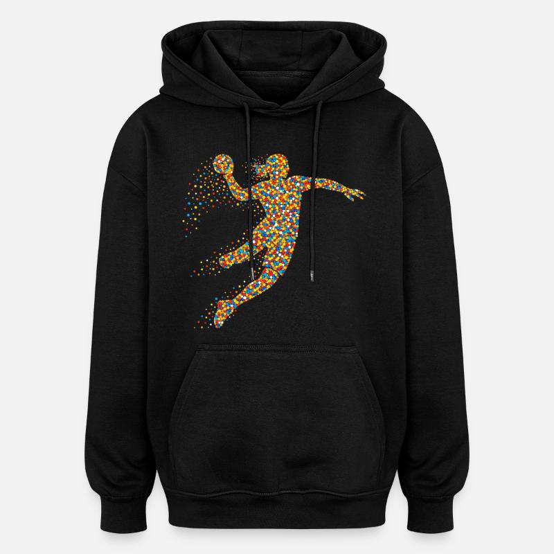 Handball Mädchen Spruch  - Oversized Unisex Hoodie - Schwarz