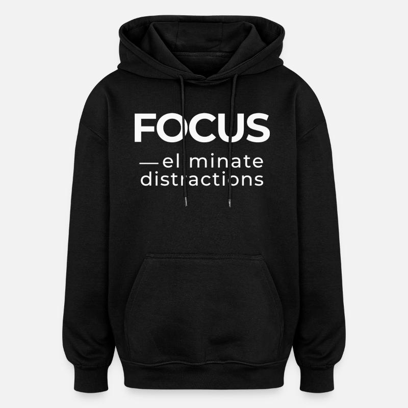 Focus – Chemise statement - Sweat à capuche oversize unisexe - noir