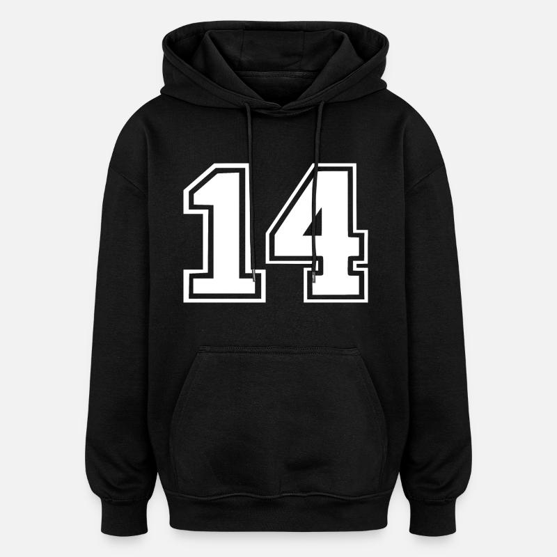 14 - Sweat à capuche oversize unisexe - noir