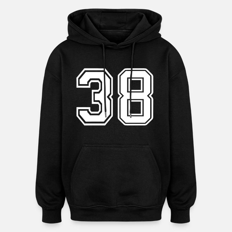 38 - Oversized Unisex Hoodie - black