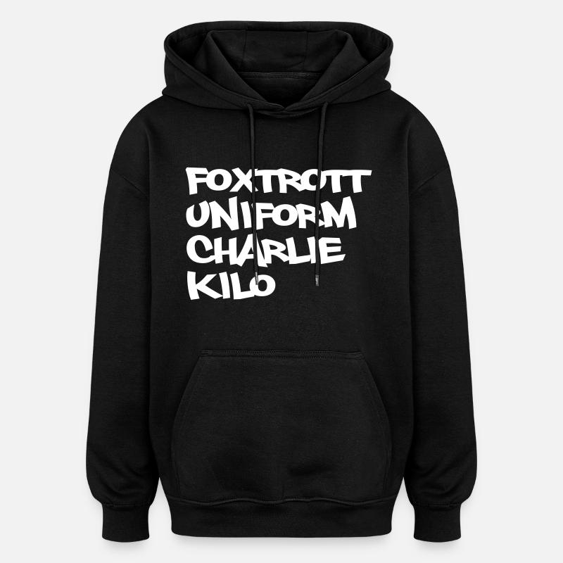 fuck Geschenk - Oversized Unisex Hoodie - Schwarz