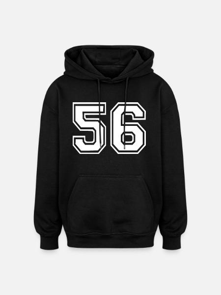 56 - Oversized Unisex Hoodie - Schwarz