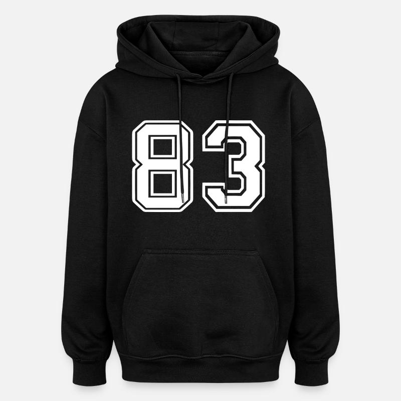 83 - Sweat à capuche oversize unisexe - noir