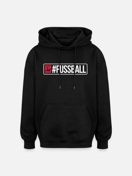 #FUSSBALL - Oversized Unisex Hoodie - Schwarz