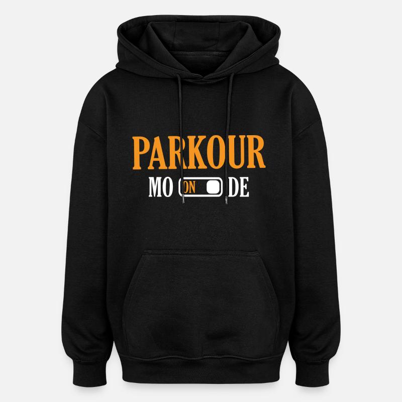 Parkour - Sweat à capuche oversize unisexe - noir
