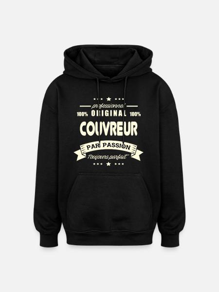 Couvreur Original - Sweat à capuche oversize unisexe - noir