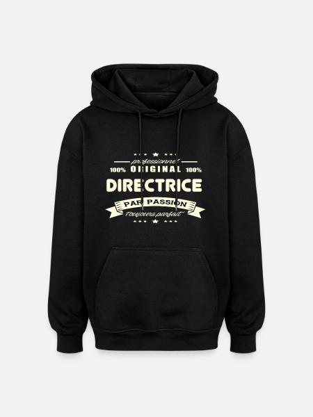 Directrice Original - Sweat à capuche oversize unisexe - noir