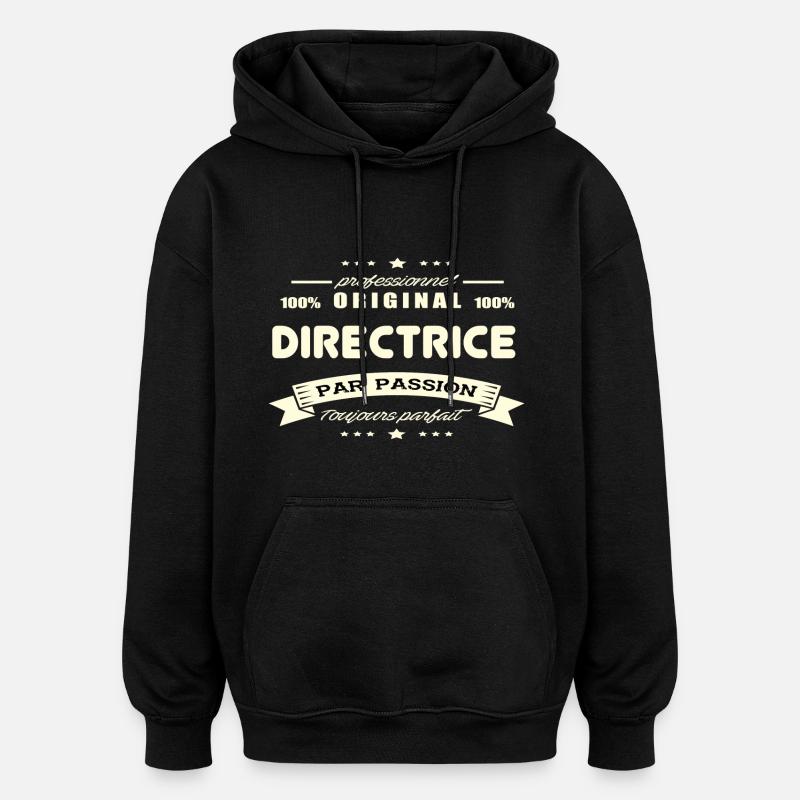 Directrice Original - Sweat à capuche oversize unisexe - noir