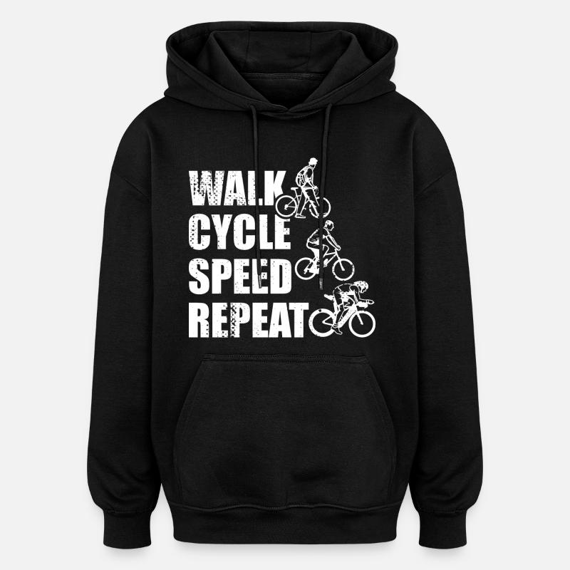 Zeitplan für Radfahrer - Oversized Unisex Hoodie - Schwarz
