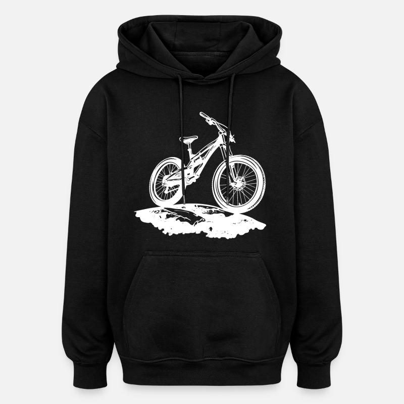 Mountainbiker - Oversized Unisex Hoodie - Schwarz