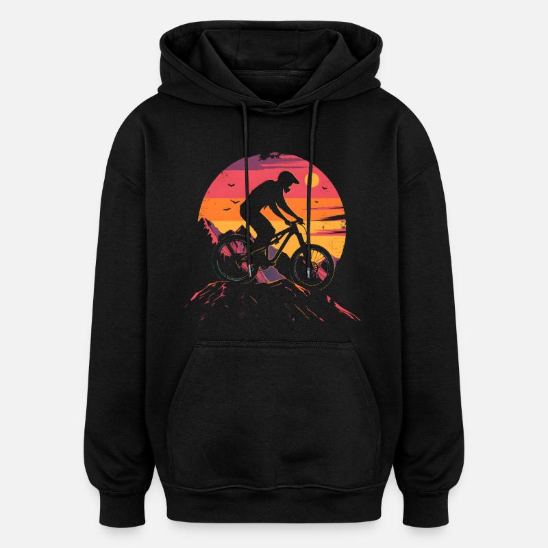 Mountain Biking 90s Look - Oversized Unisex Hoodie - black