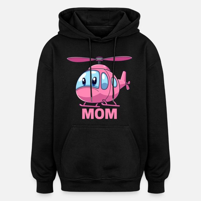 Mère hélicoptère - Sweat à capuche oversize unisexe - noir