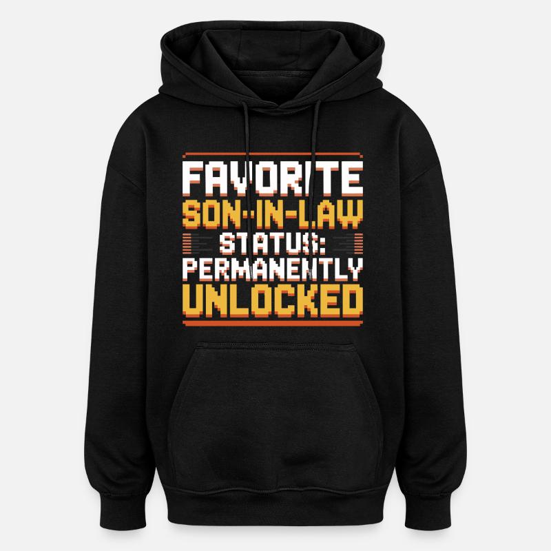 Belle-mère rétro drôle beau-père - Sweat à capuche oversize unisexe - noir