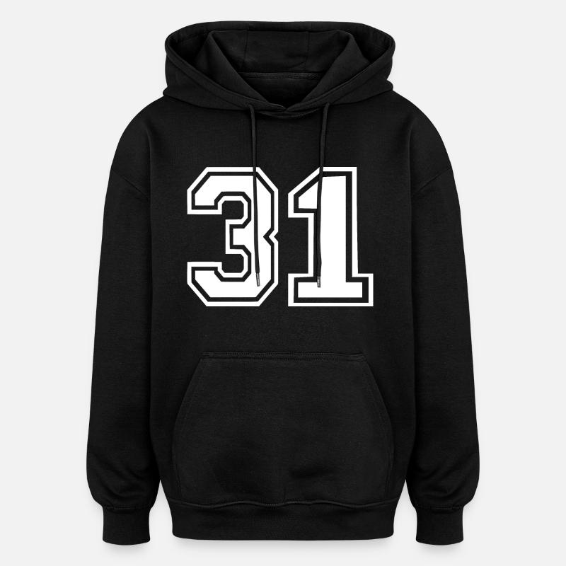 31 - Sweat à capuche oversize unisexe - noir