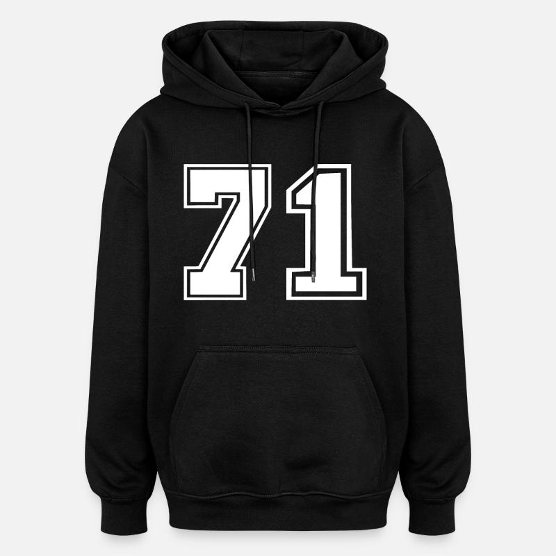 71 - Sweat à capuche oversize unisexe - noir