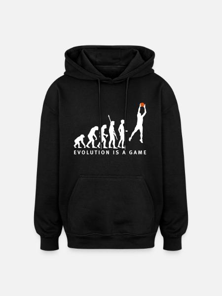 evolution_basketball_062011_b_2c - Sweat à capuche oversize unisexe - noir