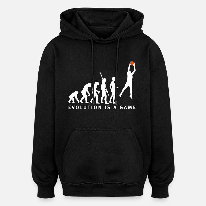 evolution_basketball_062011_b_2c - Oversized Unisex Hoodie - black