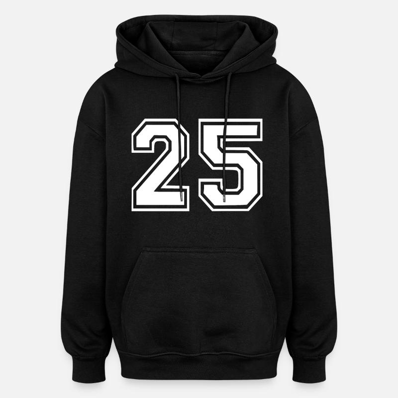 25 - Sweat à capuche oversize unisexe - noir