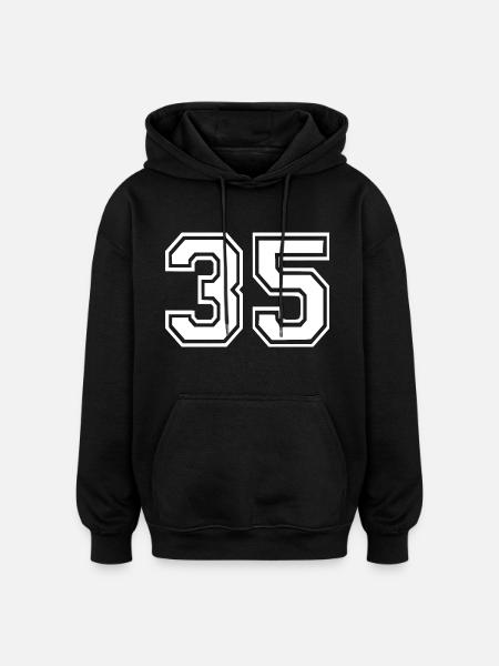 35 - Oversized Unisex Hoodie - black