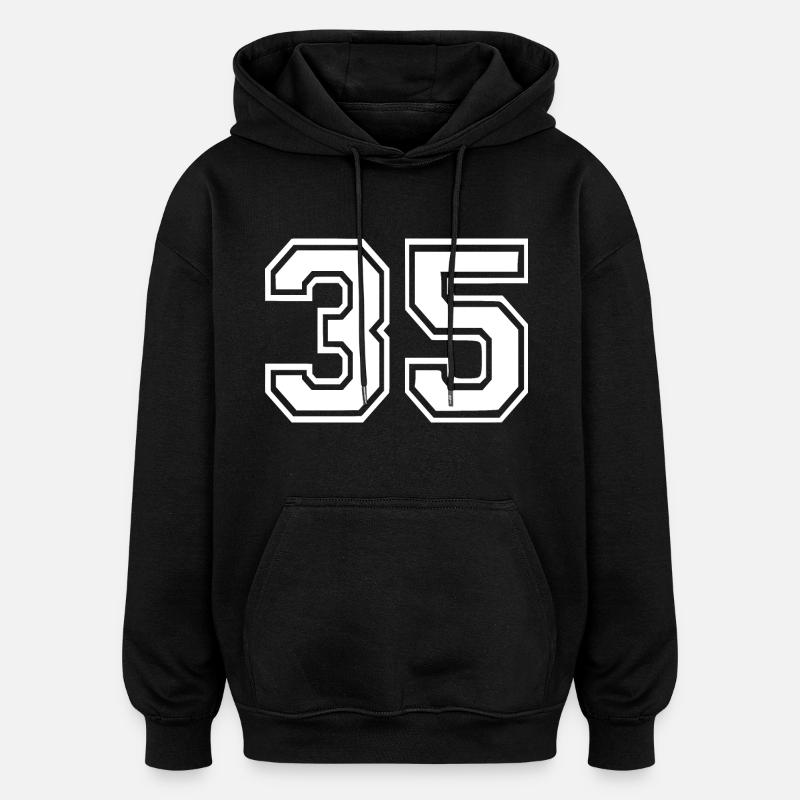 35 - Sweat à capuche oversize unisexe - noir