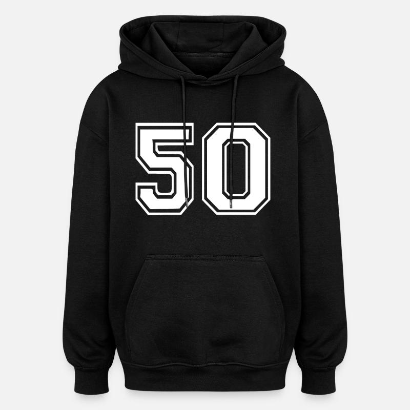 50 - Sweat à capuche oversize unisexe - noir