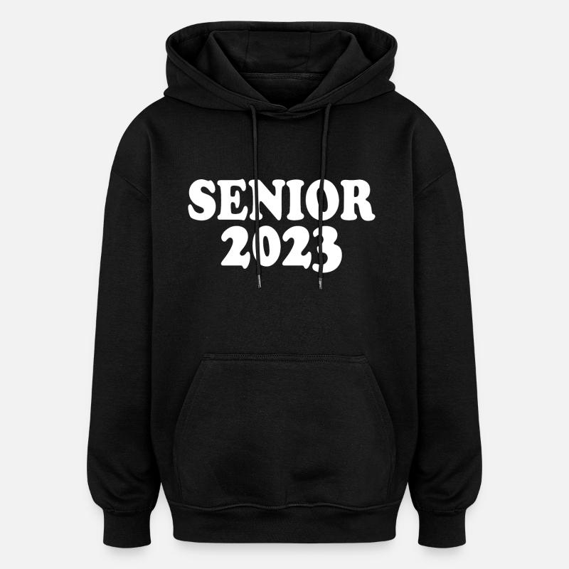 Senior 2023 - Sweat à capuche oversize unisexe - noir