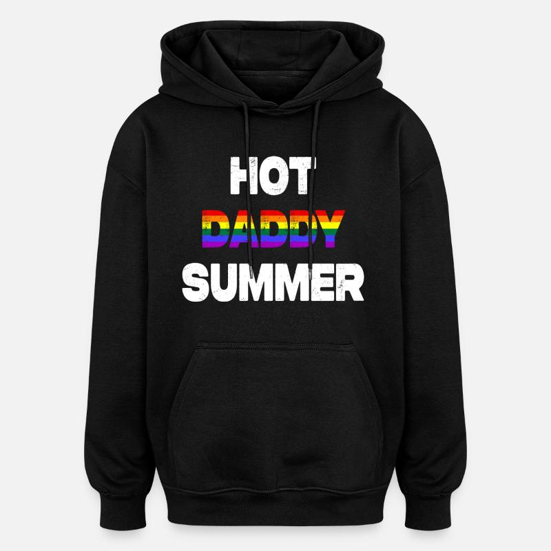 Hot Daddy Summer - Oversized Unisex Hoodie - black