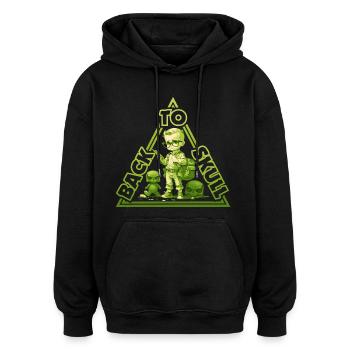 Retour à l'école - vert - Sweat à capuche oversize unisexe - noir - Devant - Noah (186cm)