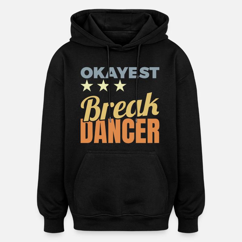 Breakdancer moyen - Sweat à capuche oversize unisexe - noir