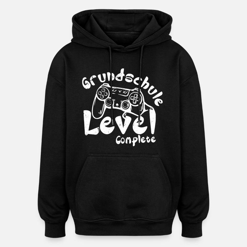 Grundschule Level Complete - Oversized Unisex Hoodie - Schwarz