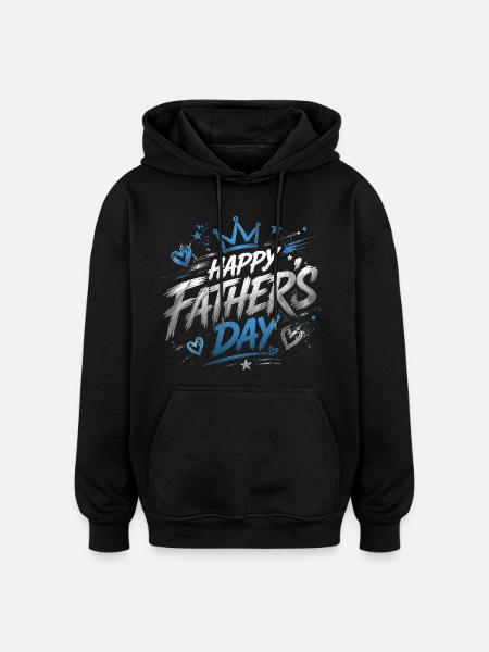 Happy Father Day Chart - Father's Day - Oversized Unisex Hoodie - black