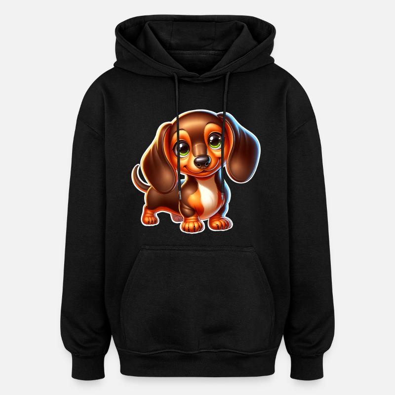 Dackel - Oversized Unisex Hoodie - Schwarz