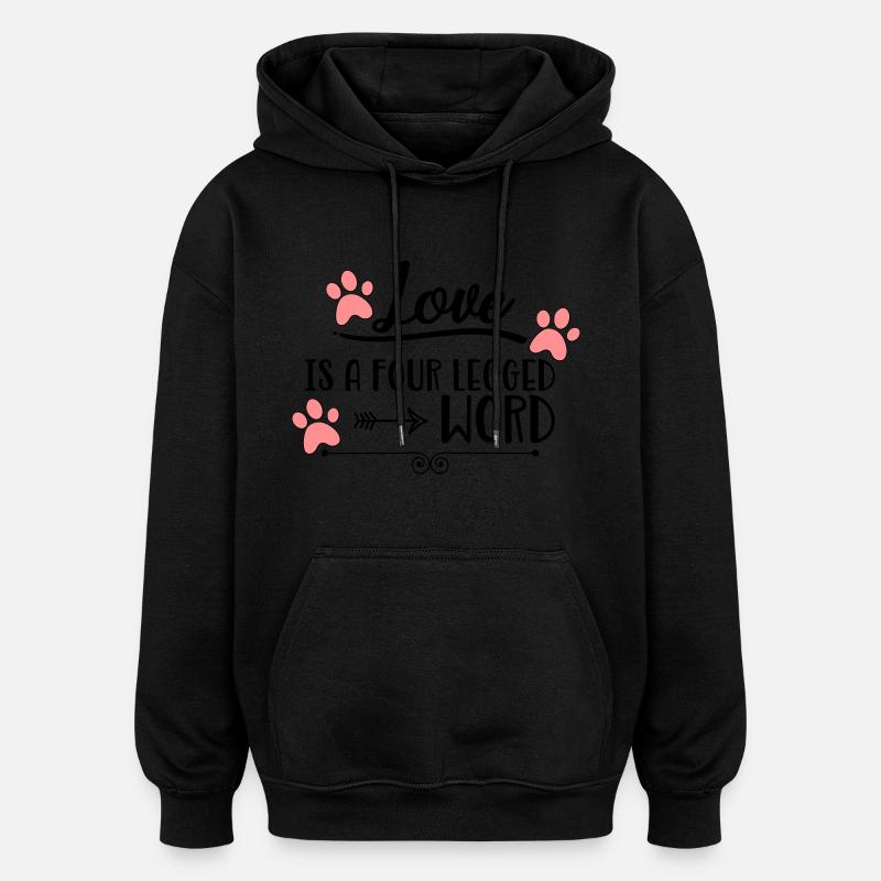 Hund - Oversized Unisex Hoodie - Schwarz