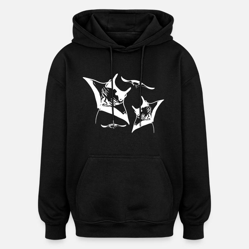 Manta Schwarm - Sweat à capuche oversize unisexe - noir