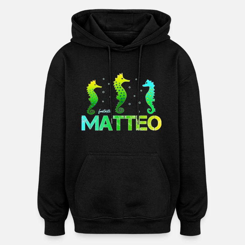 Matteo Anniversaire Matteo - Sweat à capuche oversize unisexe - noir