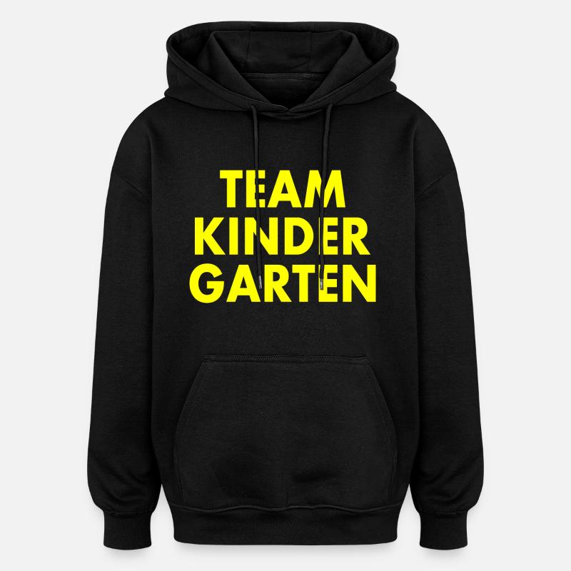 Team kindergarten - Sweat à capuche oversize unisexe - noir