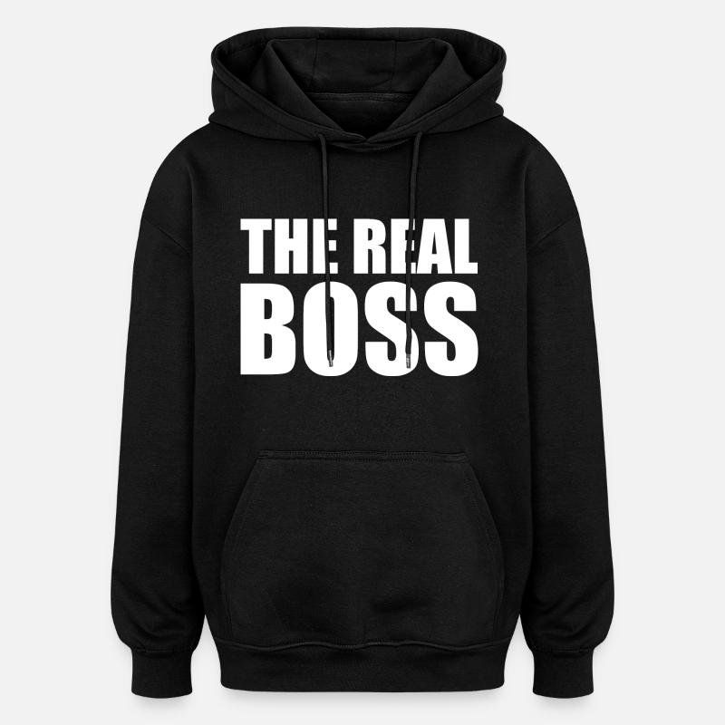 The real boss - Sweat à capuche oversize unisexe - noir