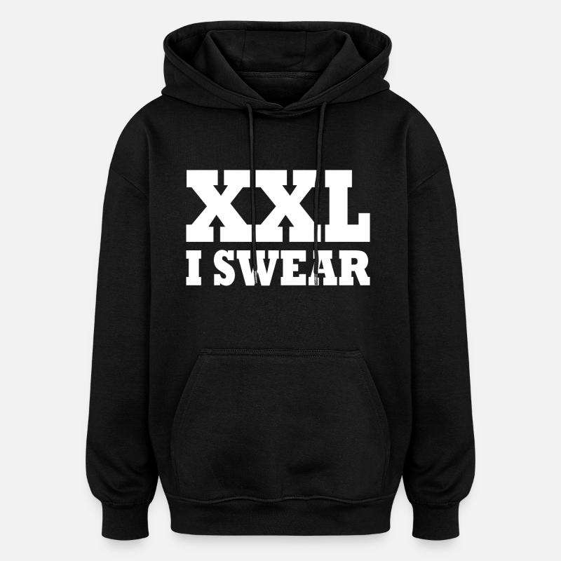 XXL - Sweat à capuche oversize unisexe - noir