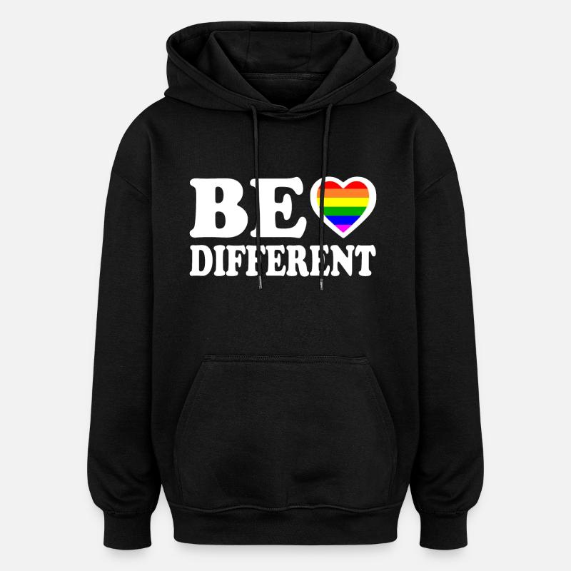 Be different - Sweat à capuche oversize unisexe - noir