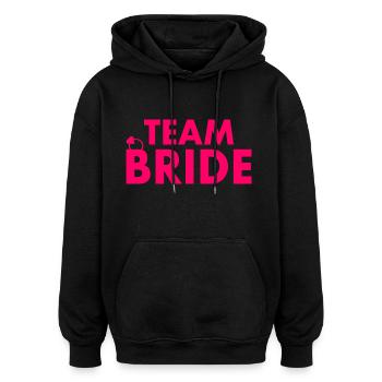 Team bride - Sweat à capuche oversize unisexe - noir - Devant - Noah (186cm)