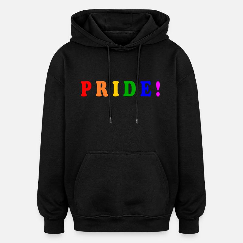 Pride - Sweat à capuche oversize unisexe - noir
