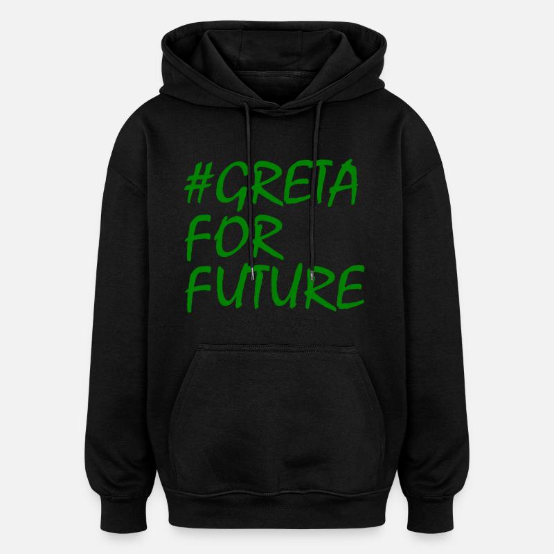 Greta pour l’avenir - Sweat à capuche oversize unisexe - noir