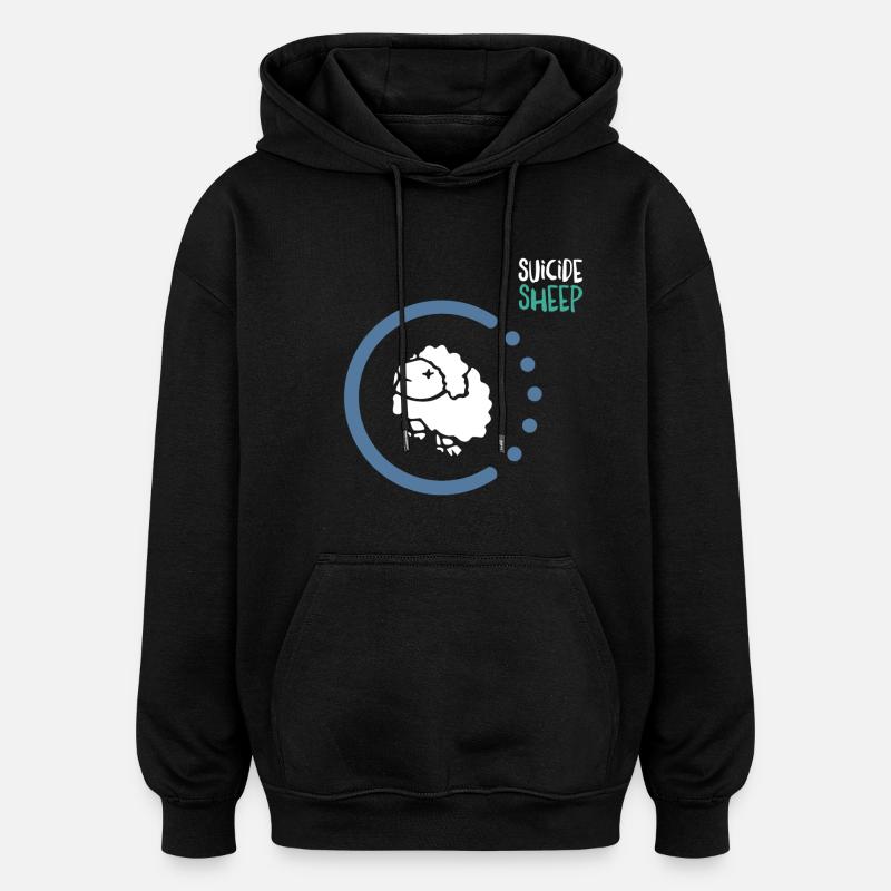 Mr Suicide Sheep - Sweat à capuche oversize unisexe - noir