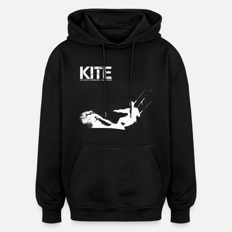 KITEBOARDING GESCHENK - Oversized Unisex Hoodie - Schwarz