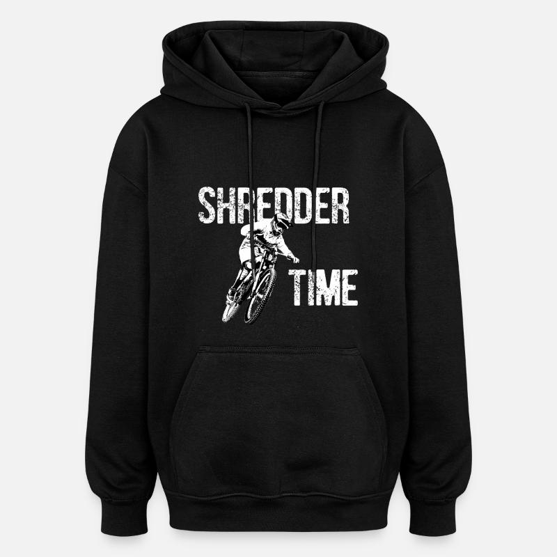 vélo de temps déchiqueteuse - Sweat à capuche oversize unisexe - noir