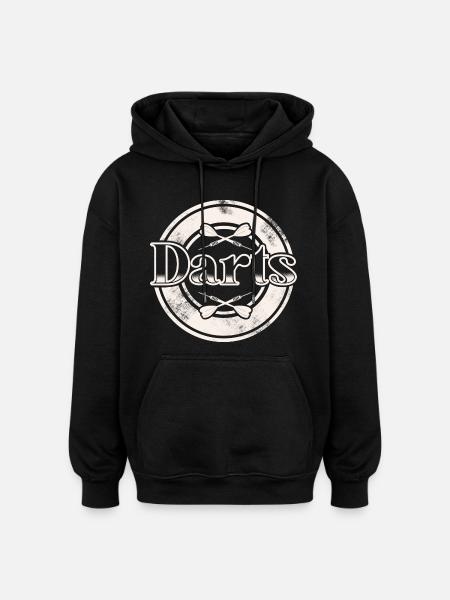 Dart Darten Darts - Oversized Unisex Hoodie - black