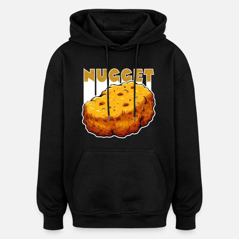 Nugget-Love Nugget de poulet - Sweat à capuche oversize unisexe - noir