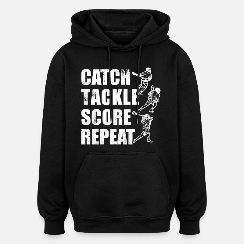Jeu de crosse - Sweat à capuche oversize unisexe - noir